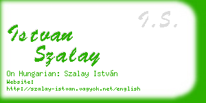 istvan szalay business card