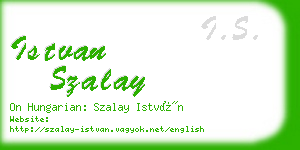 istvan szalay business card